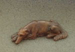 Borsoi lying, pewter, 4 cm, 1993