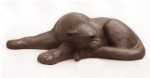 Black panther, artificial stone, 39 cm, 1985