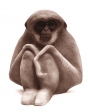 Gibbon monkey, artificial stone, 25 cm, 1974