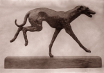 Greyhound běžící II, cín, 1985, 12 cm