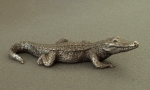 Small crocodile, pewter, 8 cm, 1984