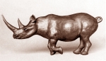 Black rhino, ceramic, 27 cm, 1974
