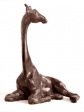 Žirafa ležící, cín, 1987, 14 cm