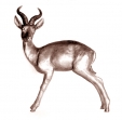 Springbok, ceramic, 20 cm, 1974