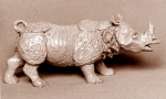 Velký nosorožec , glazovaná keramika, 1973, 30 cm