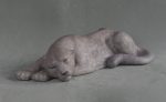 Snow leopard, resin stone, 35 cm, 2021