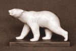 Lední medvěd jdoucí, modurit, 1973, 13 cm