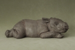 Ind. nashorn-newborn, resin stone, 36 cm, 2021