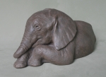 Elephant calf, resin stone, 32 cm, 2021