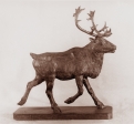 Reindeer, terra-cotta, 24 cm, 1975